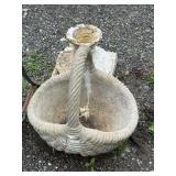 Concrete Basket Planter With Handle