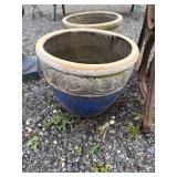 Ceramic Planters with Blue Finish