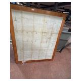 Framed Manuscript Map, 23x20 Inches