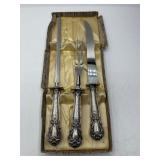 Sheffield England Carving Set with Sterling Handle