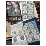 Uncut Sheets of $1 and $2 Bills
