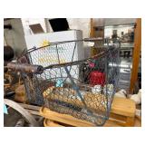 Vintage Wire Basket with Metal Handles