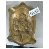 Brass Ashtray with Figural Design