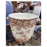 Floral Ceramic Planter with Handles