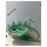 Hand-Blown Ozark Art Glass Swirl Bowl