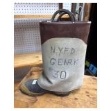 Single NYFD Boot Marked Gear #30