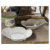 Limoges Shelf Lot with Bowls and Vase