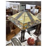 Stained Glass Stein Lamp With Metal Base