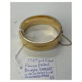 14Kt Gold-Filled Etched Bangle Bracelet