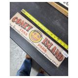 Wooden Coney Island Sign, 16 Inches