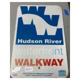 Hudson River Walkway Sign, 12x18'