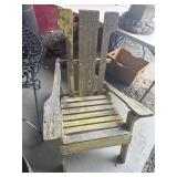 Weathered Wooden Adirondack Chair