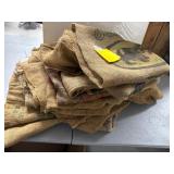 Stack of Burlap Gunny Sack Bags