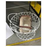Wire Basket With Woven Insert