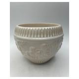5-Inch Roseville Ivory Donatello Pottery Bowl