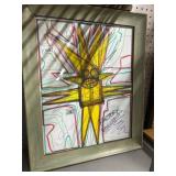 Framed Artwork, Mixed Media, 20x25'