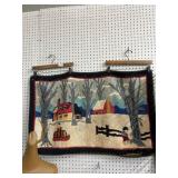 Handmade Wool Hooked Rug, 36x25 Inches