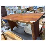Vintage Wooden Tree Bench, Signed