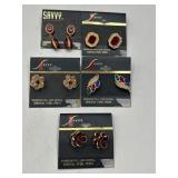 5 Swarovski Crystal Earrings