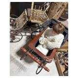 Doll Carriages with Porcelain Doll