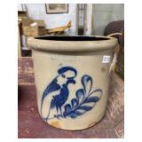 T.B. Norton Stoneware Crock with Bird