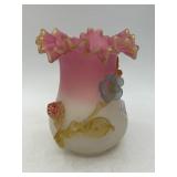 Victorian-Style Satin Glass Vase