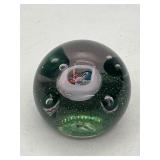 Glass Paperweight With Underwater Design