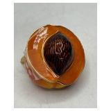 Halcyon Days-Style Enamel Peach Trinket Box