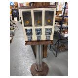 Vintage 25c Coin Candy Triple Dispenser