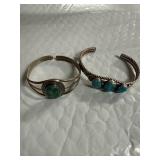 Two Silver Cuff Bracelets