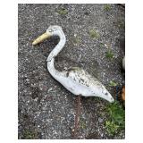 Weathered Crane Lawn Ornament