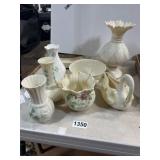 Seven-Piece Belleek Porcelain Lot