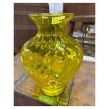 Yellow 12-Inch Glass Vase
