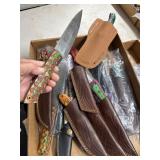 15 Box Lot of Knives With Sheaths
