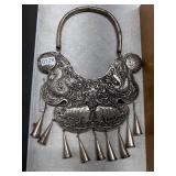 Silver Plate Asian Chimes with Intricate Detail