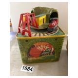 Vintage Wind-Up Tin Toy Train Box