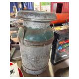 Delaware Stenciled Metal Milk Can
