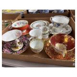 Porcelain Lot of Cups and Saucers