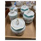 Five Limoges Porcelain Jars