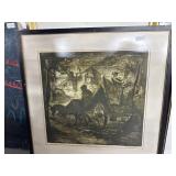 Framed Hy Rosen Artwork Titled Genesis