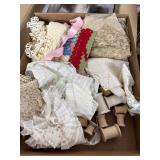 Lace and Wooden Spools Lot