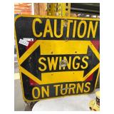 20-Inch Square Metal Caution Sign
