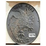 Cast Iron Eagle Hose No. 2 Plaque