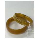 Two Vintage Horn Bangles