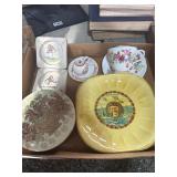 Box Lot of Decorative Plates and Dishware