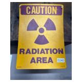 Plastic Caution Radiation Area Sign