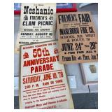Three Cardboard Parade Signs