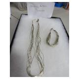 Sterling Silver Necklace and Bracelet