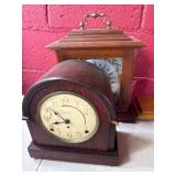 Two Wooden Table Clocks