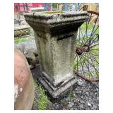 Cast Stone Pedestal with Moss Accents